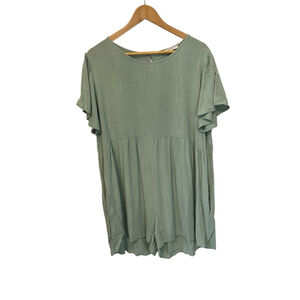 Women's VEVERET Green Short Sleeve Romper Size L